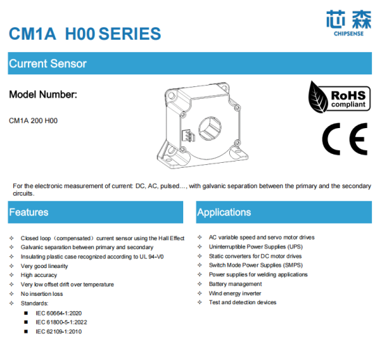 Photovoltaic Sensor Selection Guide: Analysis of the Advantages of CHIPSENSE CM Series Current Sensors in Photovoltaic AC Filters