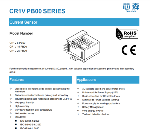 CHIPSENSE CR1V PB00 current sensor 