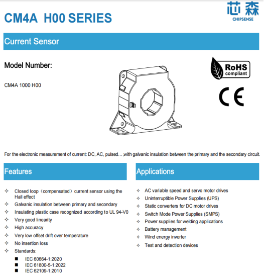 CHIPSENSE CM4A CURRENT SENSOR